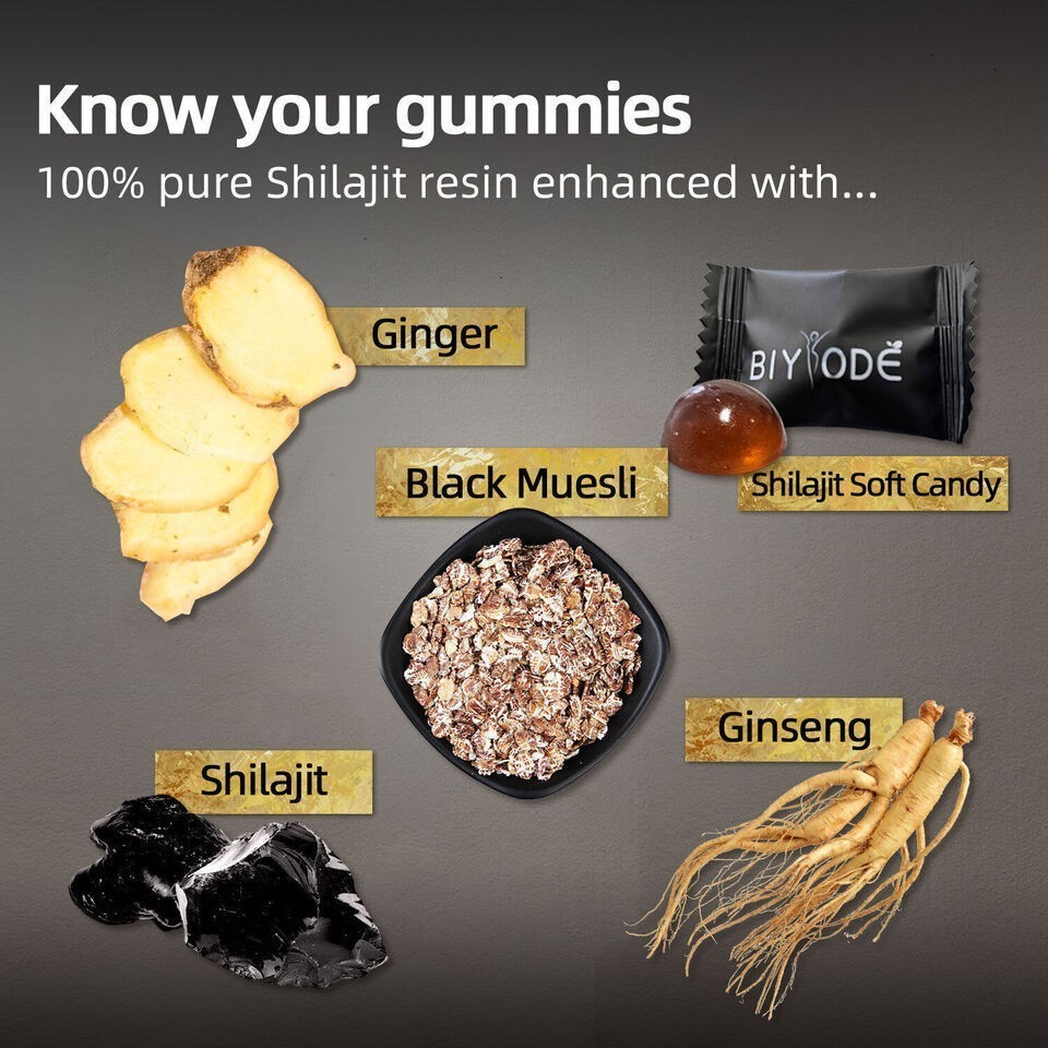 Himalayan Shilajit GOLD Gummies, Natural Extremely Potent 3000 mg, Fulvic Acid