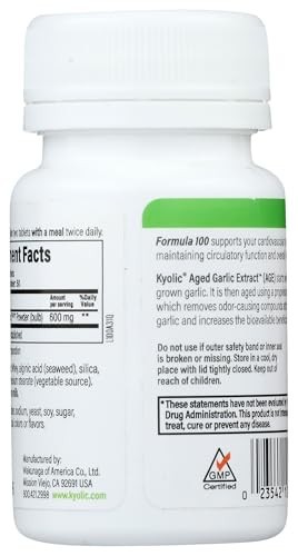 Kyolic Aged Garlic Extract Formula 100 Heart Health Supplement 100 Tablets