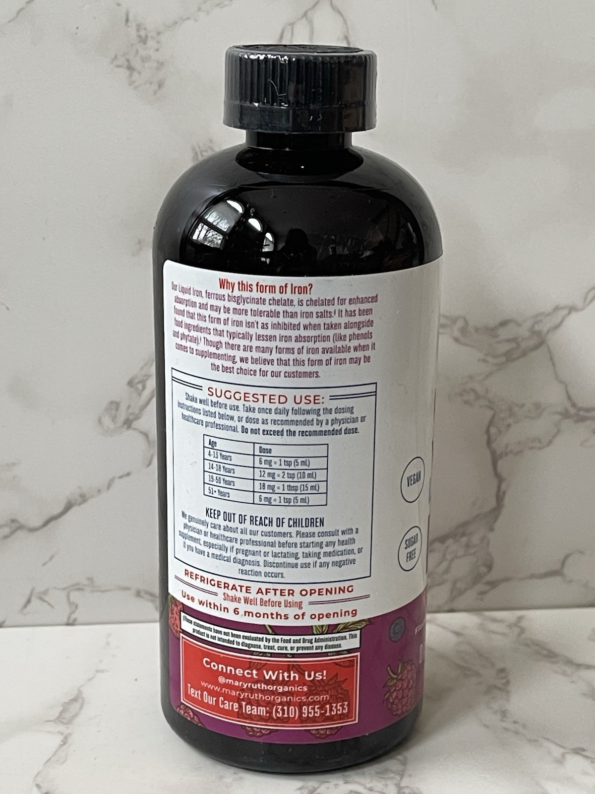 Mary Ruth’s Vegan Liquid Iron 15.22fl oz Dietary Suppliment New Sealed Exp 05/27