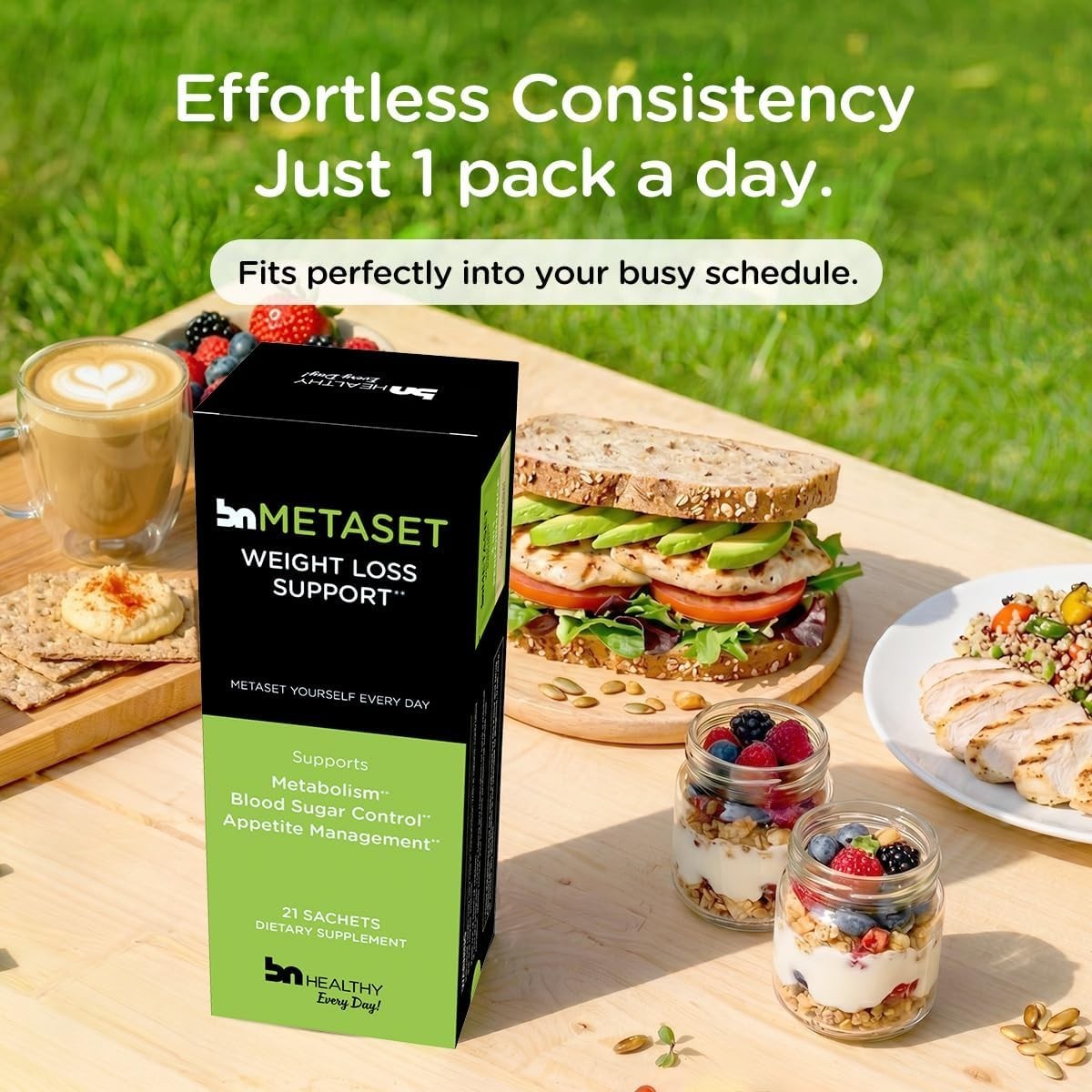 Metaset Metabolism Support: 21 Convenient Sachets for Weight Loss & Energy Boost