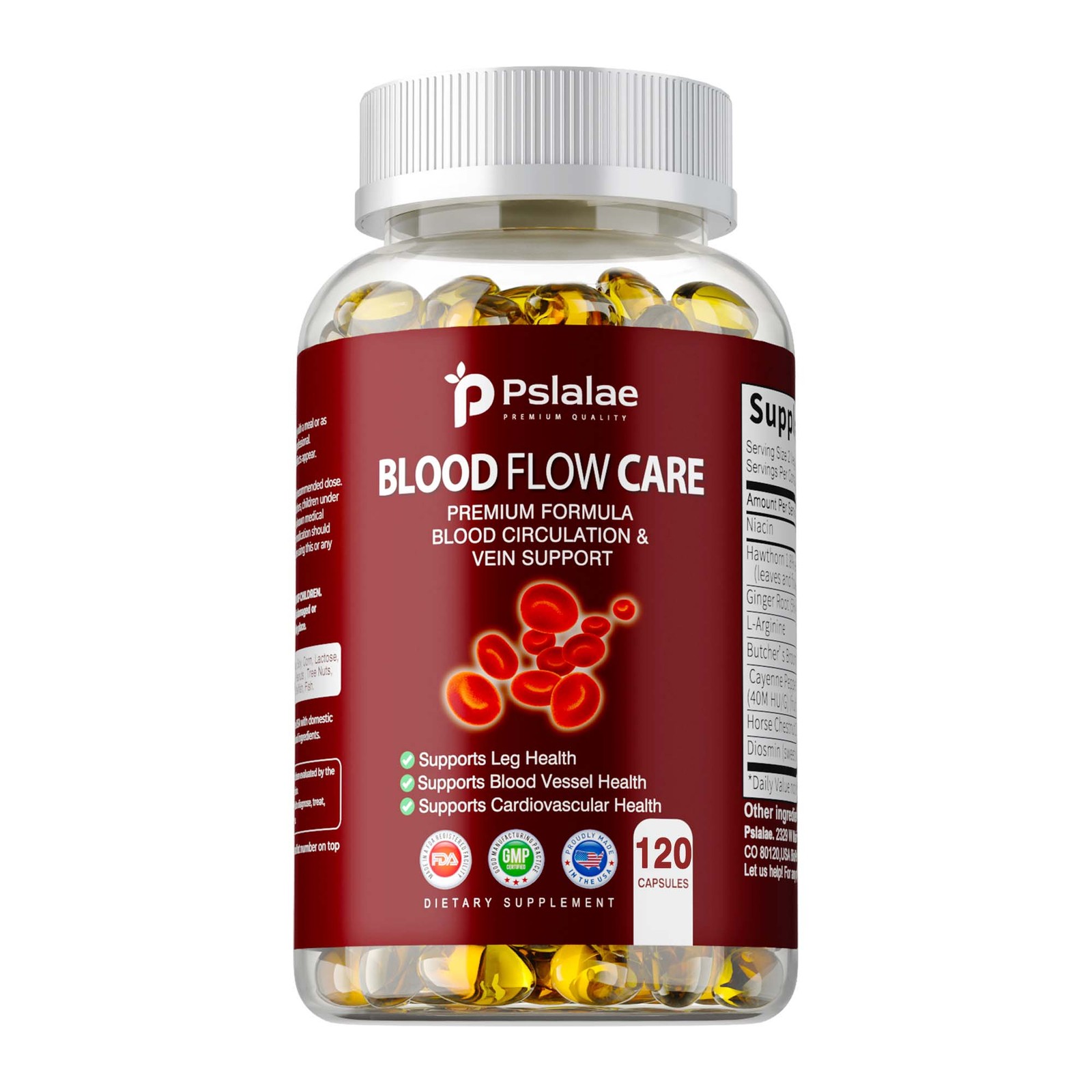Blood Flow Care – Hawthorn, Ginger, Cayenne Pepper – Aids in Healthy Circulation