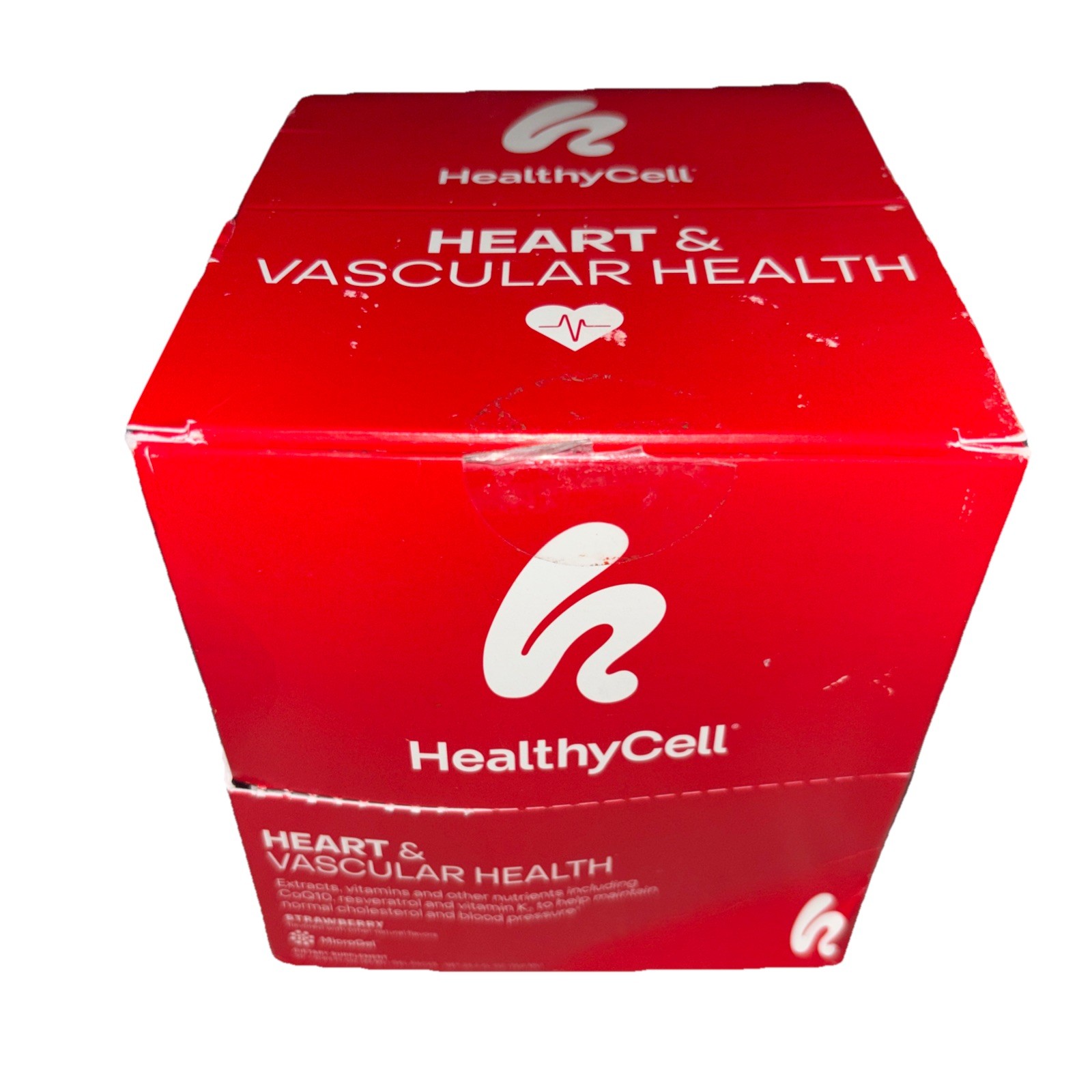 HealthyCell Heart & Vascular Health Strawberry Flavor 30 Gel Packs Exp 9/2027