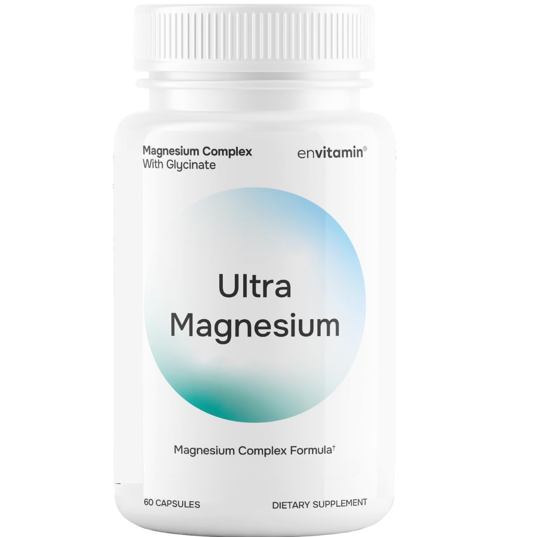 envitamin Ultra Magnesium Glycinate – 8 in 1 Formula 60 Count (Pack of 1)