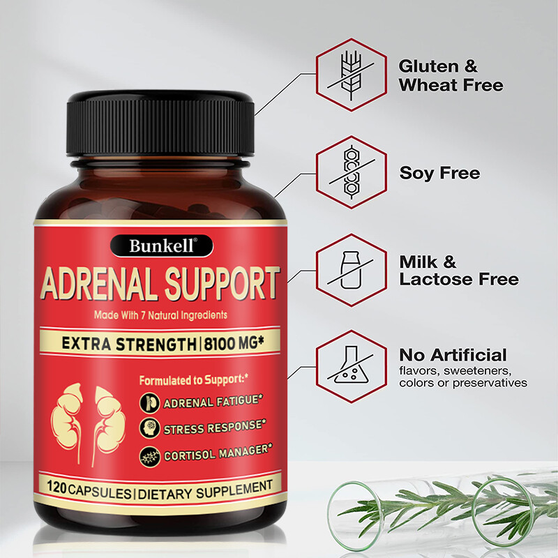Adrenal Support Supplement – Supports Healthy Adrenal Function-30/60/120Capsules