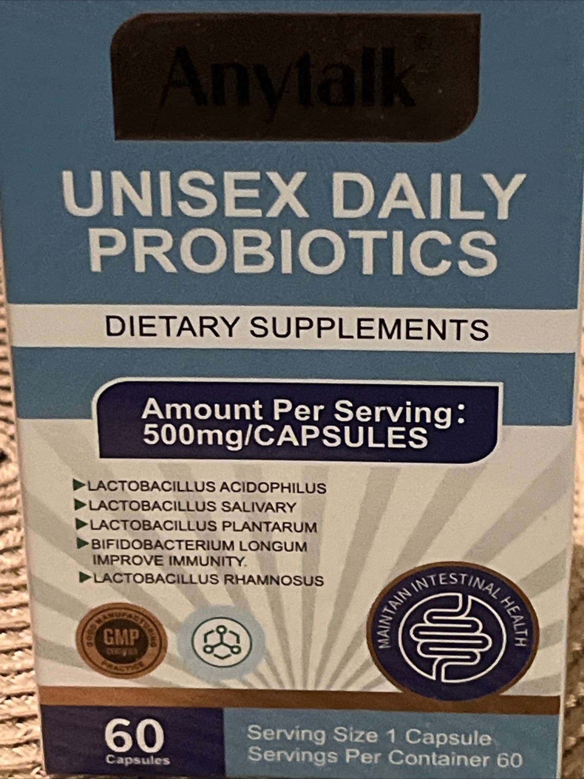 Anytalk Unisex Daily Probiotics 60 Billion CFU Capsules Exp08/2027