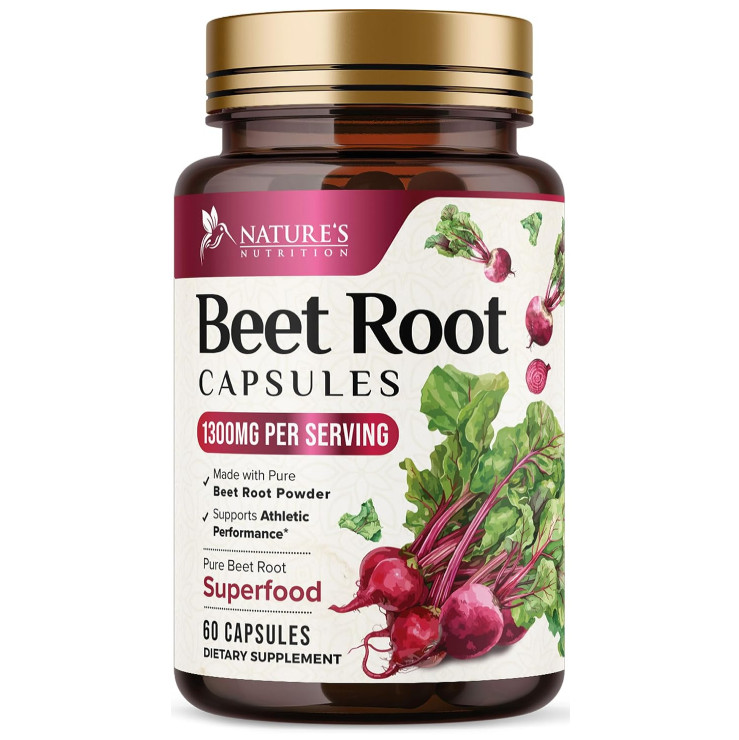 Extra Strength Organic Beet Root 1300mg Nitric Oxide Heart Energy 60 Veg Capsule