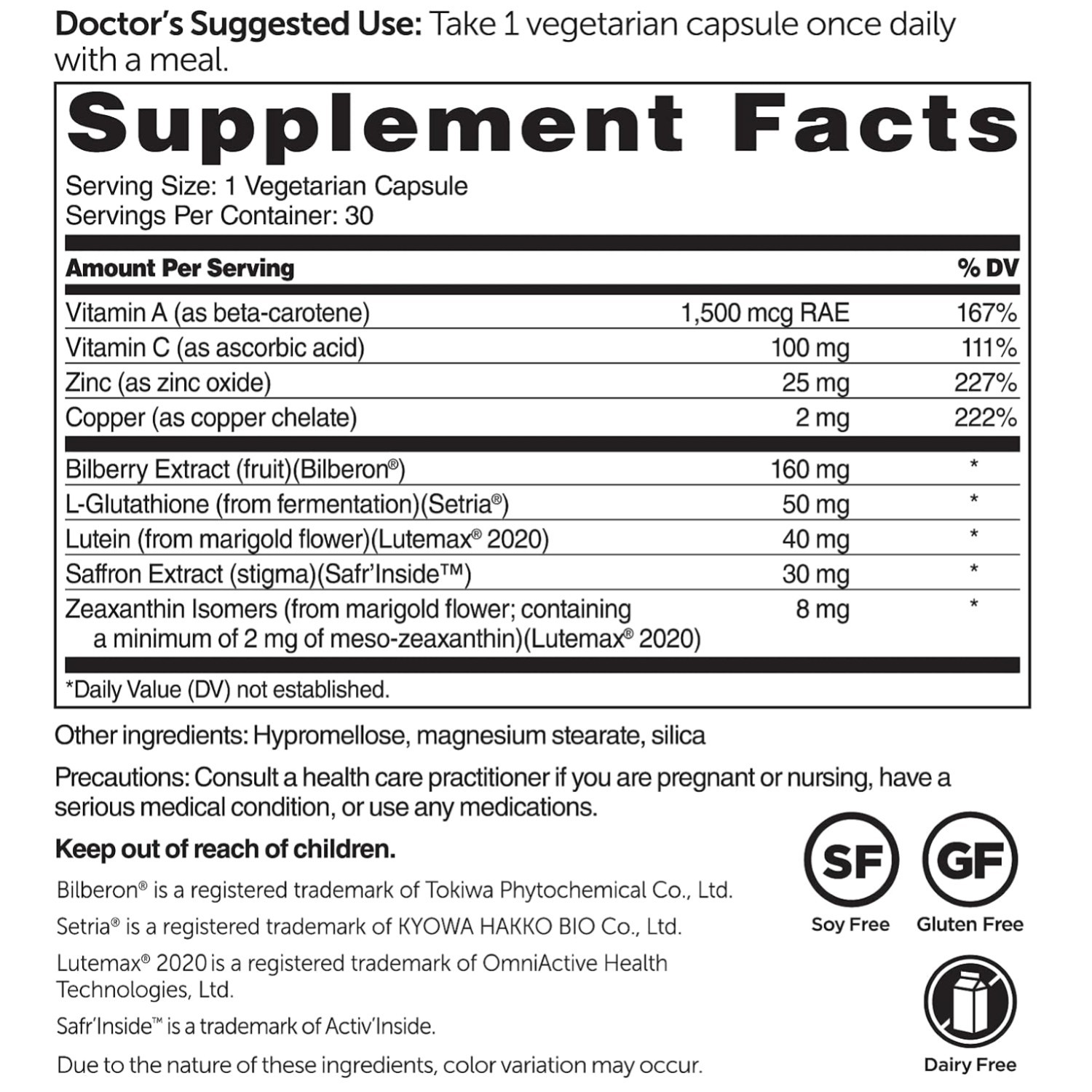 Lutein & Antioxidant Eye Formula