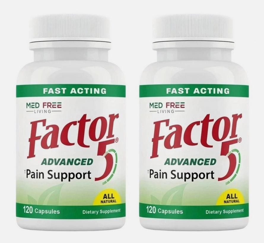 1-5pack Med Free Living Factor 5 Organic Joint & Muscle Support Complex 120Caps！