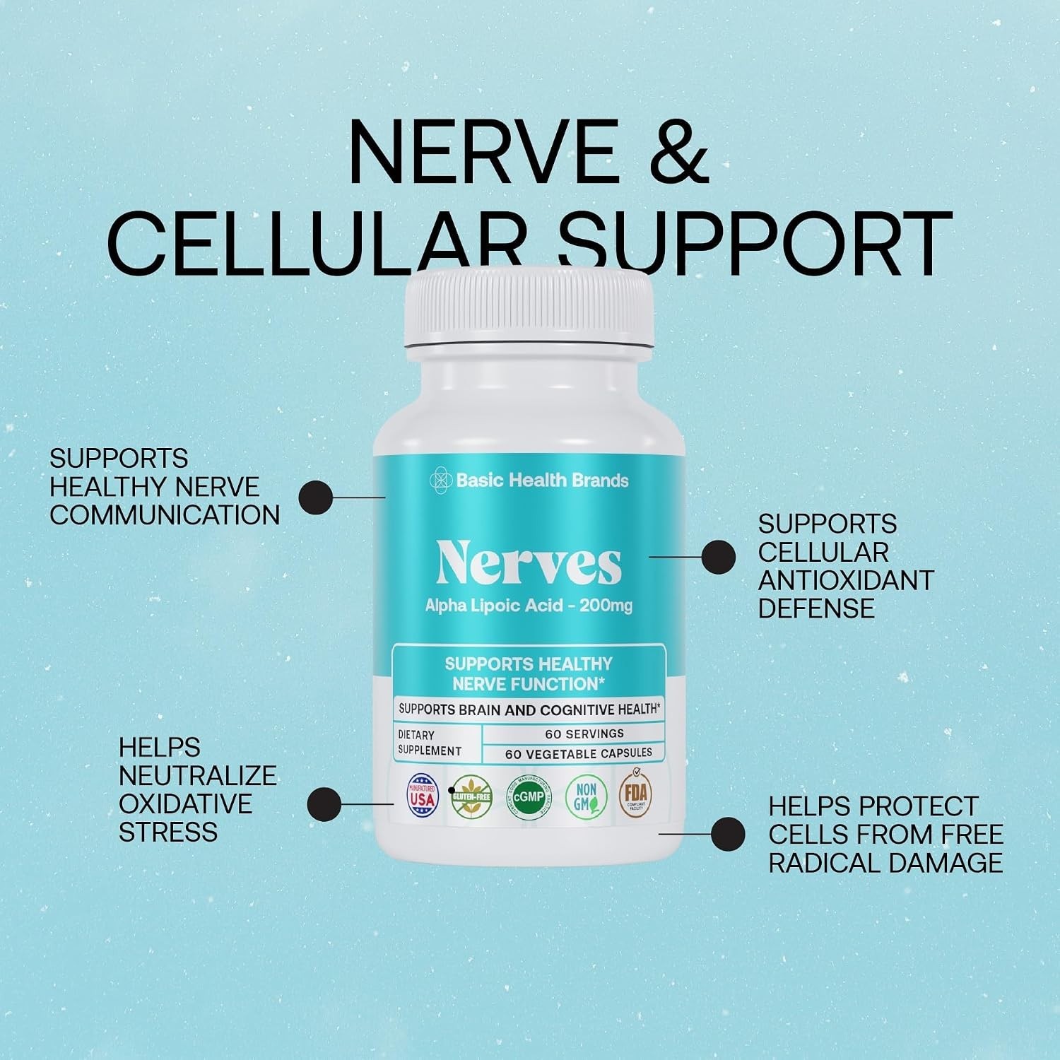 Nerves Alpha Lipoic Acid 200mg – Antioxidant & Nerve Support