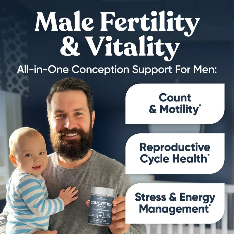 Conception For Him Fertility Support for Men, 60 Vegetarian Capsules (Overstock)