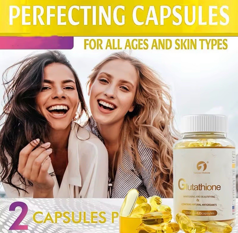Glutathione 10000 Mg Unisex Supplement Anti-Aging 120 Capsules