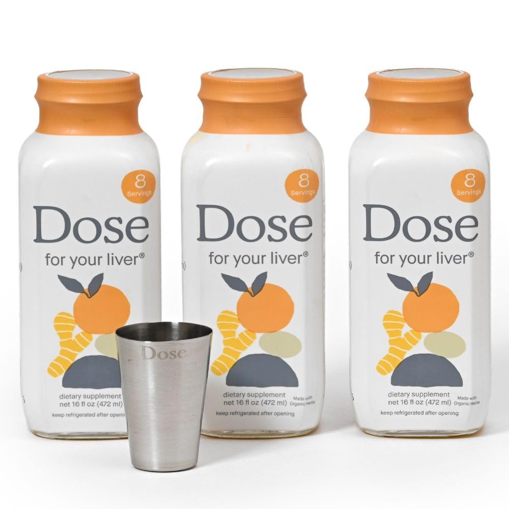 Dose for Your Liver Cleanse Detox & Repair 16oz Bottle 3 Pack Organic Milk