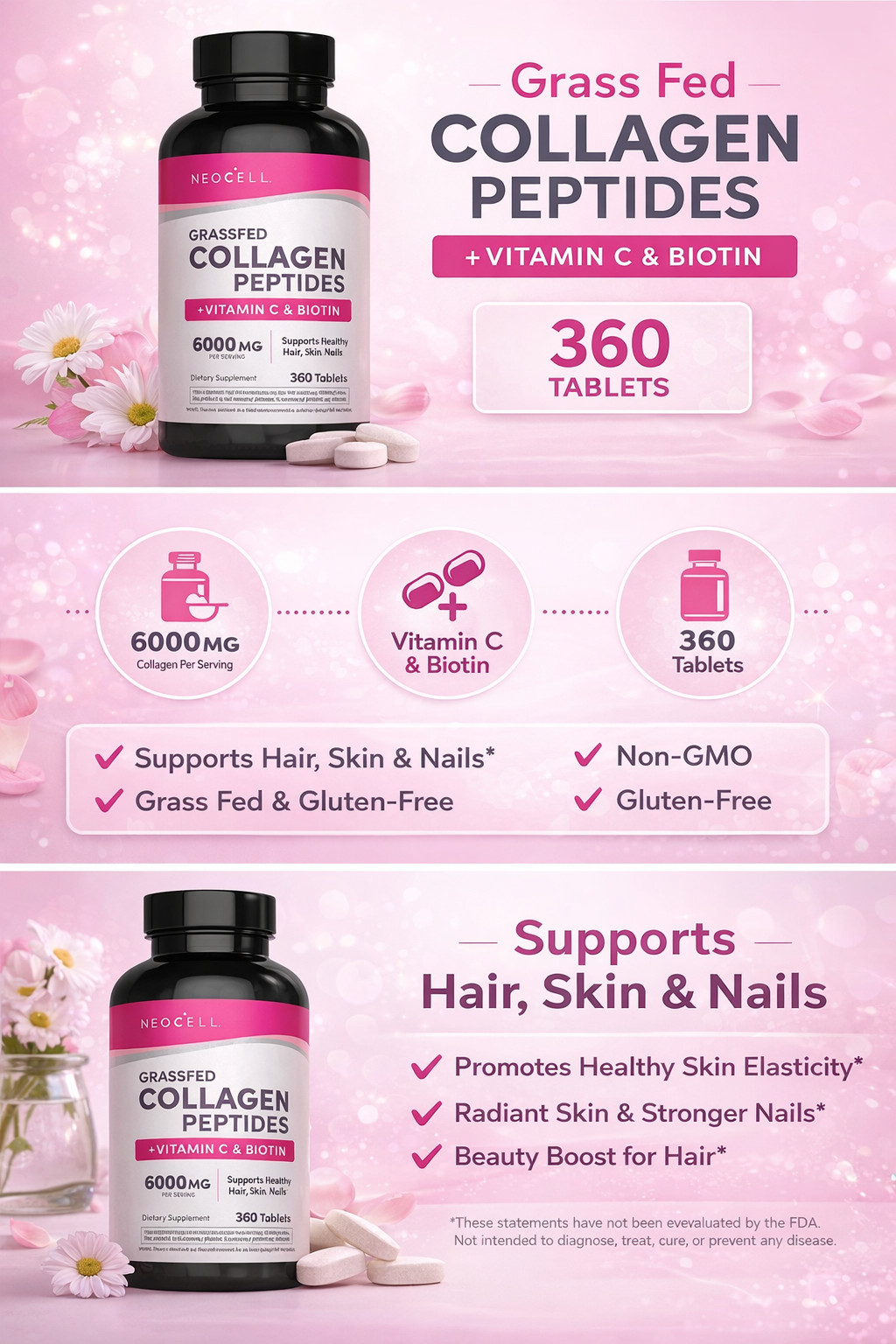 NeoCell Super Collagen + Vitamin C & Biotin Tablets 360 ct.