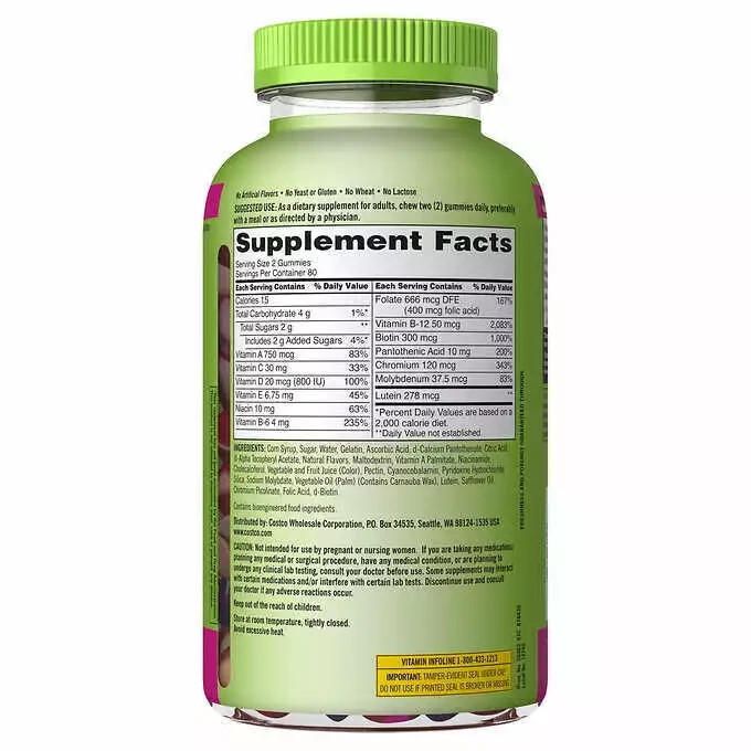 Kirkland Signature Adult Multivitamin Gummies 320 Ct Natural Fruit Flavors