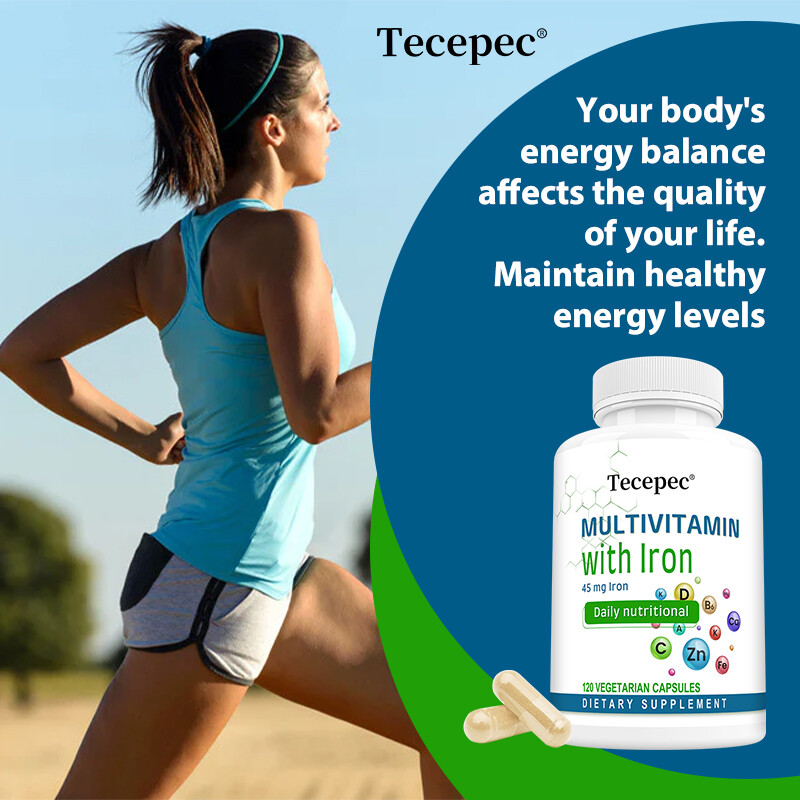 Multivitamin with 45 mg of Iron | Easy to Swallow Capsule | Immune Support
