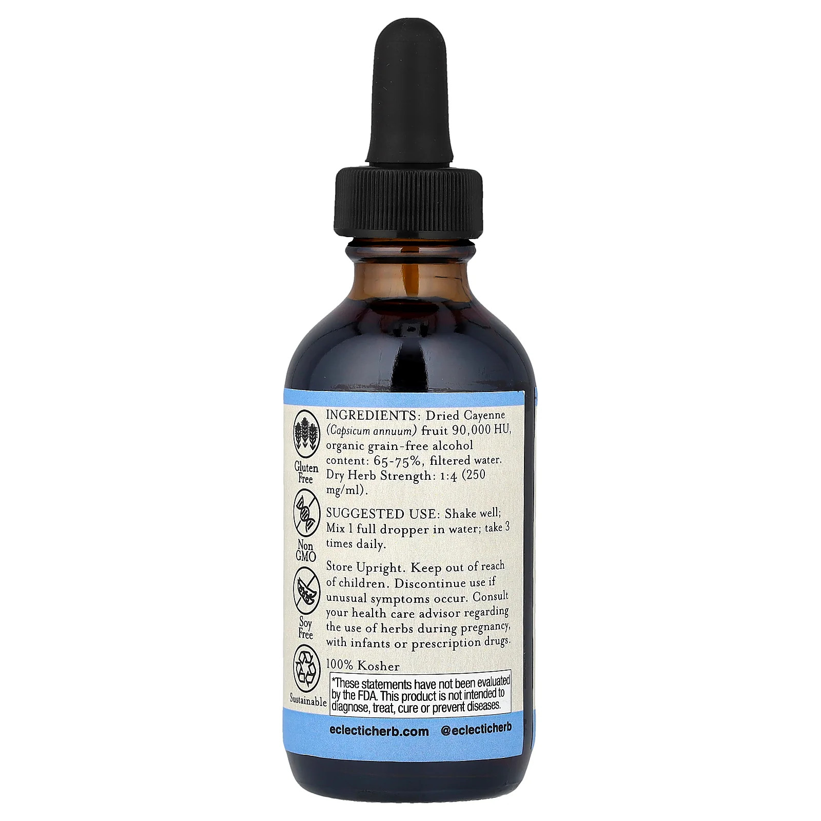 2 X Eclectic Herb, Cayenne Extract, Circulatory Support, 2 fl oz (60 ml)