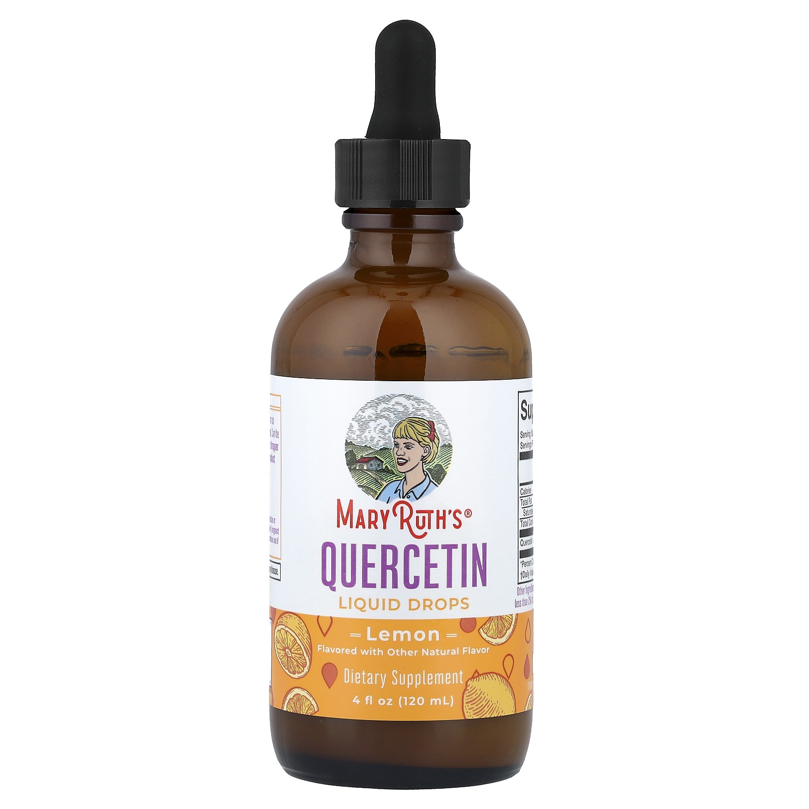 Quercetin Liquid Drops, Lemon, 125 mg, 4 fl oz (120 ml)