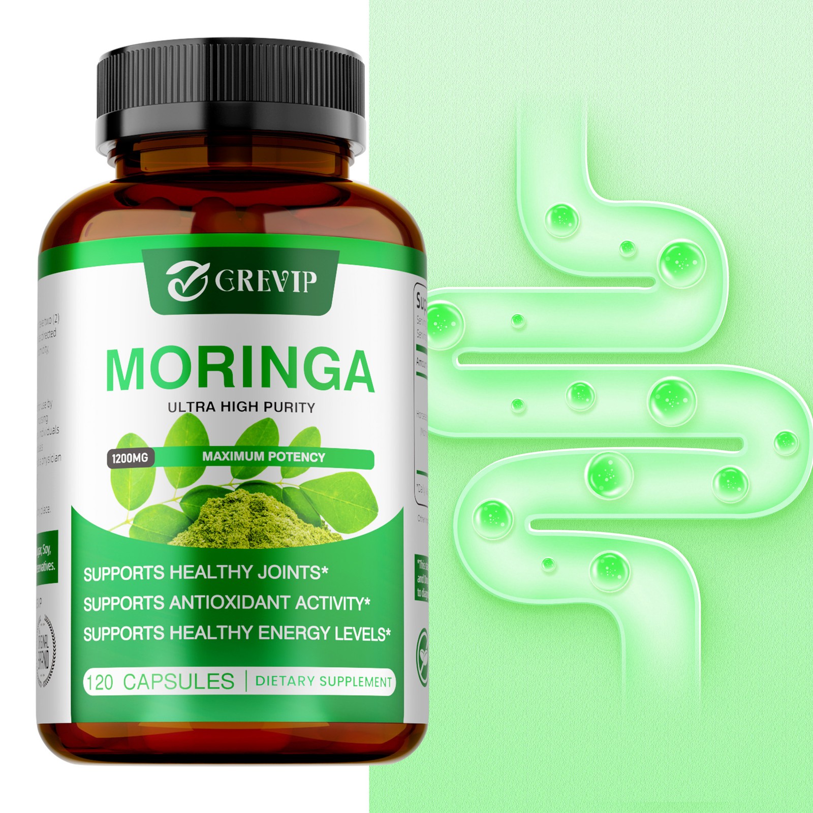 Moringa 120pcs – Supports Immunity, Healthy Skin, Joints, Hair, Metabolism