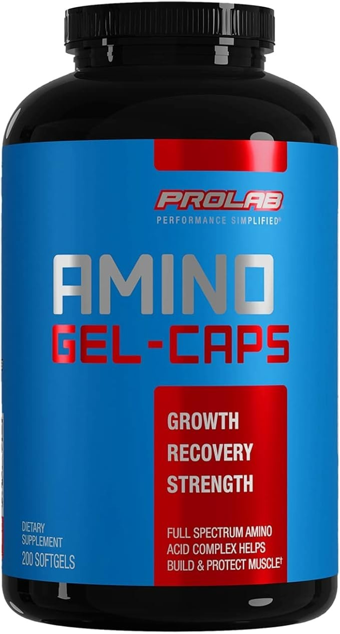 Prolab Amino Gel-Caps Essential Amino Acids High Potency Easy-to-Swallow 200ct