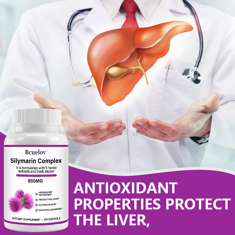 Liver Cleanse Detox Milk Thistle Extracts Silymarin,Artichoke,Dandelion,Turmeric