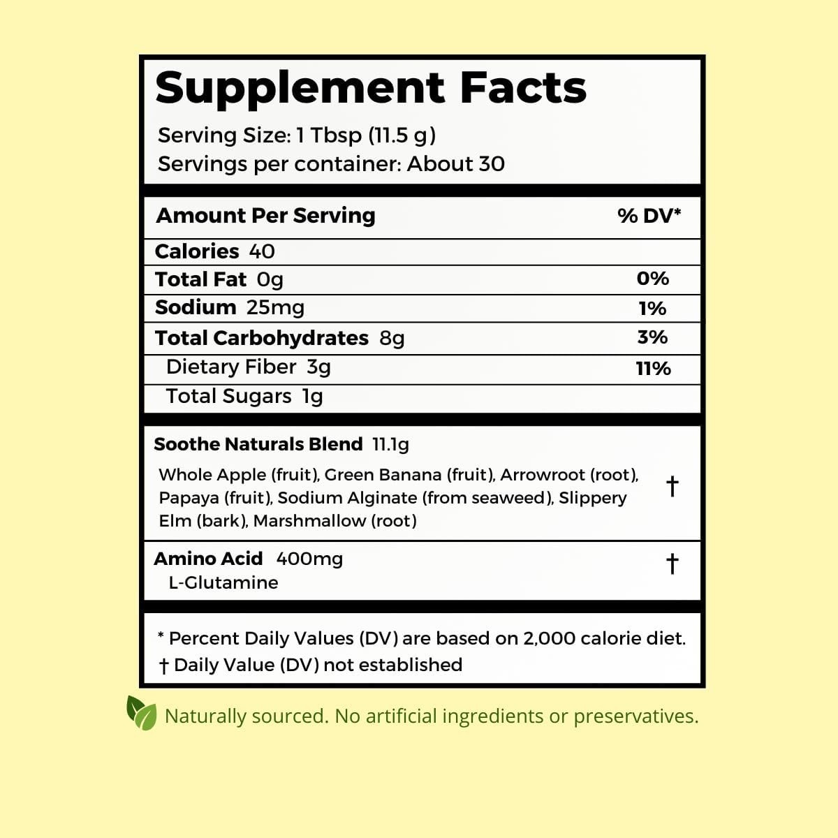 Soothe Naturals Stomach Soothe Digestive Relief & Support Amino Acid Powder 12oz