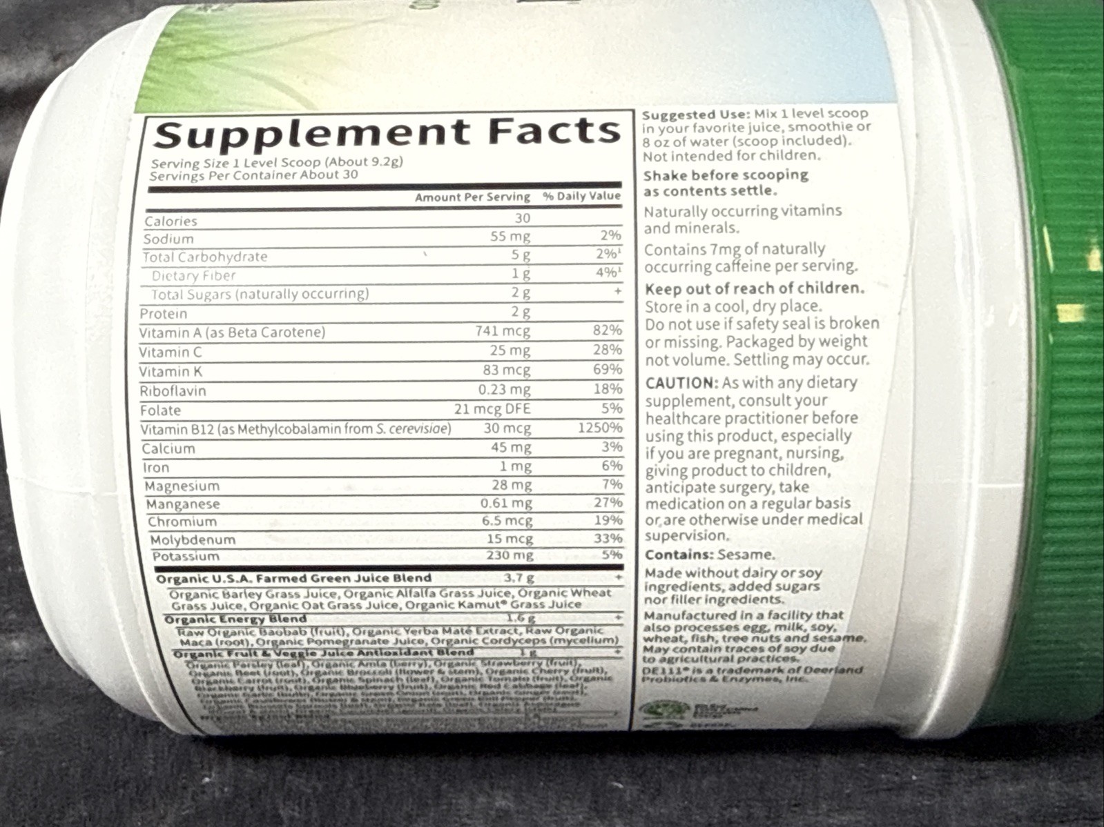 Raw Organic Perfect Food Energizer 9.73 Oz