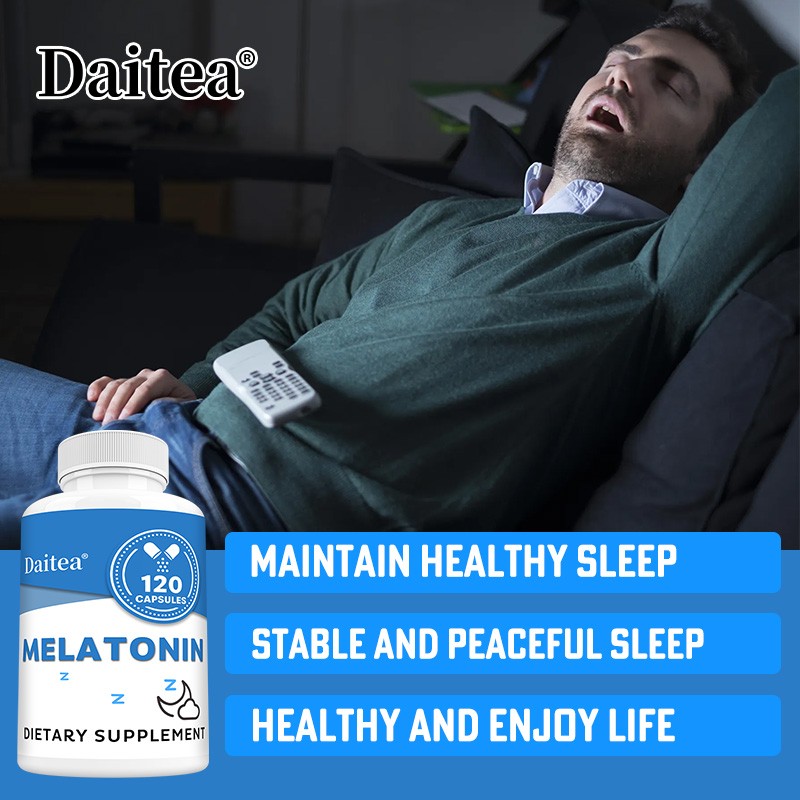 Easy To Swallow Melatonin 5mg 120 Capsules Non Gmo Gluten Free Healthy Sleep