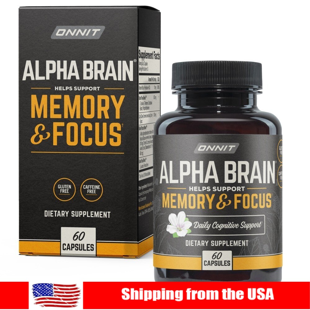 Alpha BRAIN Nootropic Brain Health, Memory and Focus Support, 60 Ct