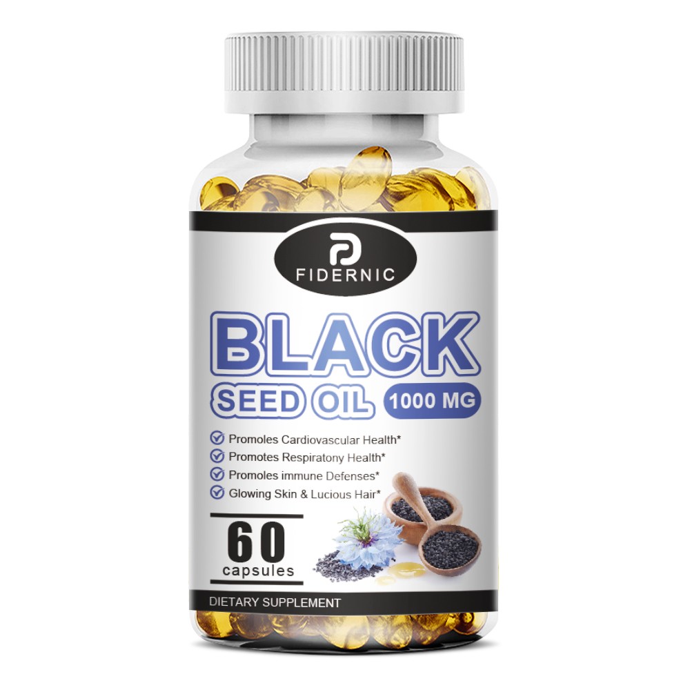 FIDERNIC Black Seed Oil 1000mg 60 Capsules Supplement