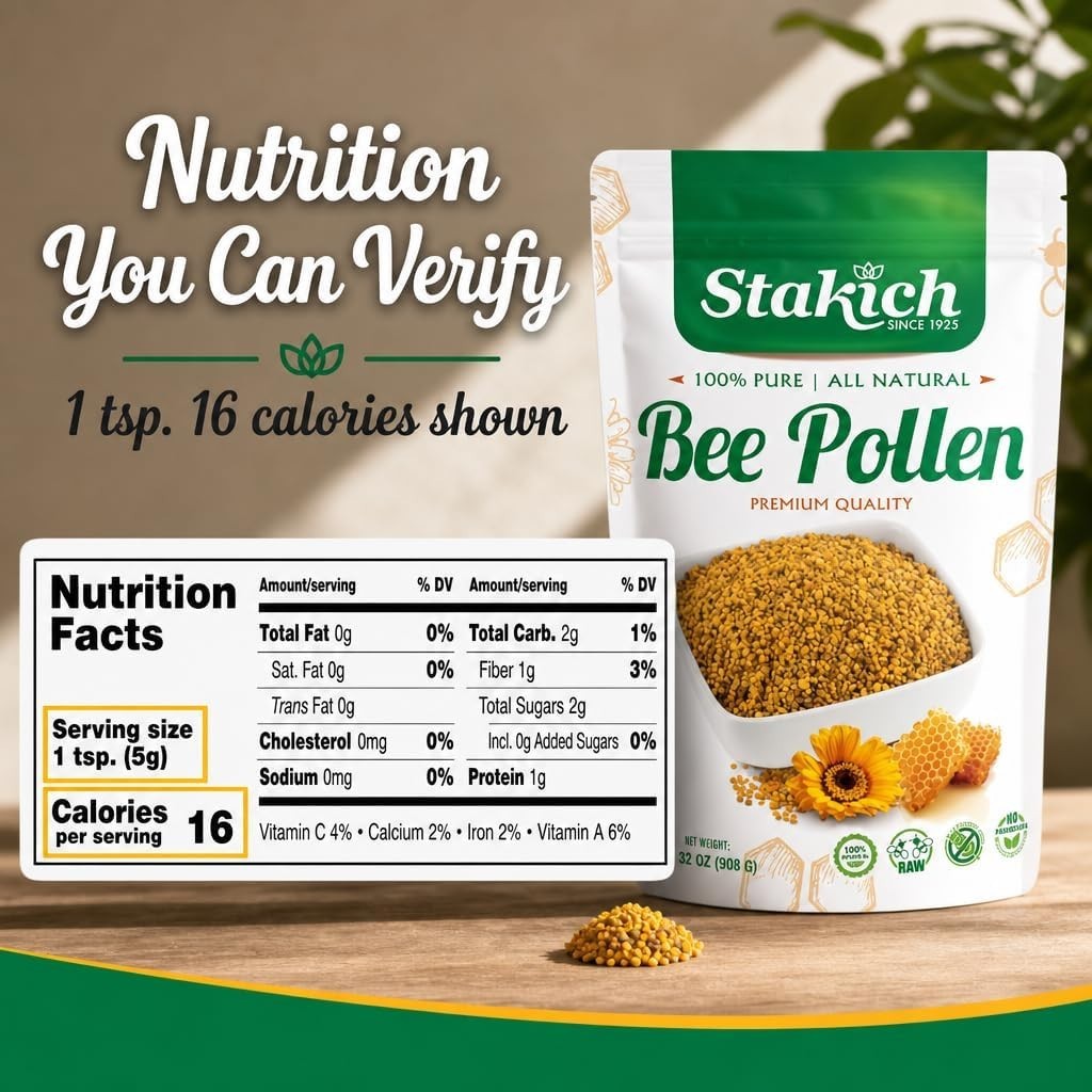 2 Pound Bee Pollen Granules – Natural Energy & Nutrient Powerhouse