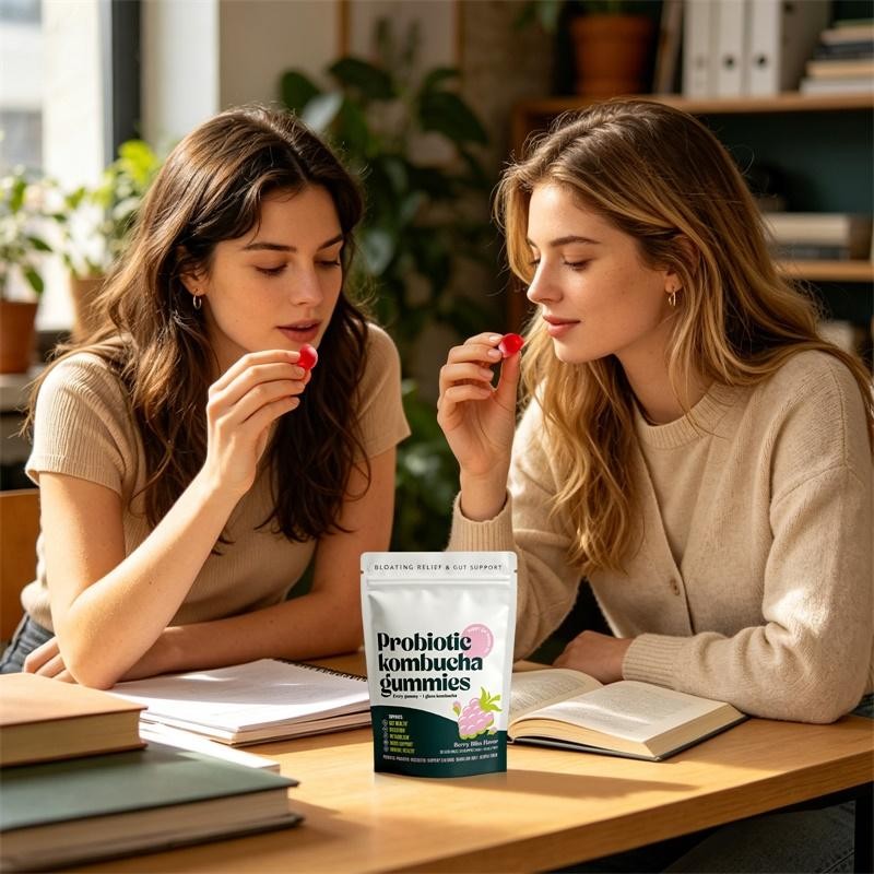 Postbiotics, Probiotics, Probiotic Kombucha Gummy – Prebiotics, Fiber Supplement