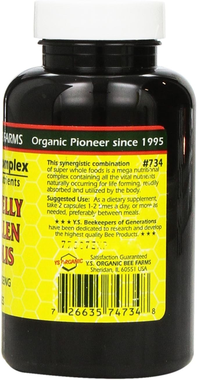 90 Count Ginseng-Infused Royal Jelly, Bee Pollen & Propolis for Kids’ Health