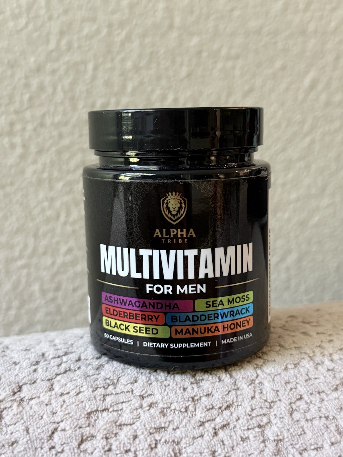 Alpha Tribe Multivitamin for Men with Seamoss Black Seed Oil Ashwagandha Burdock