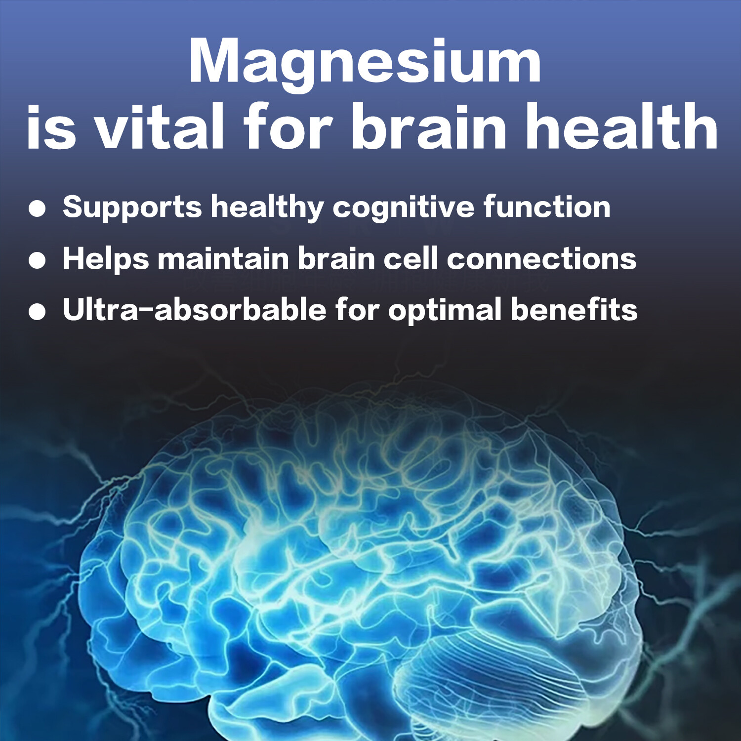120pcs Magnesium L-Threonate 2000mg – Nootropic Brain Booster, Memory & Focus