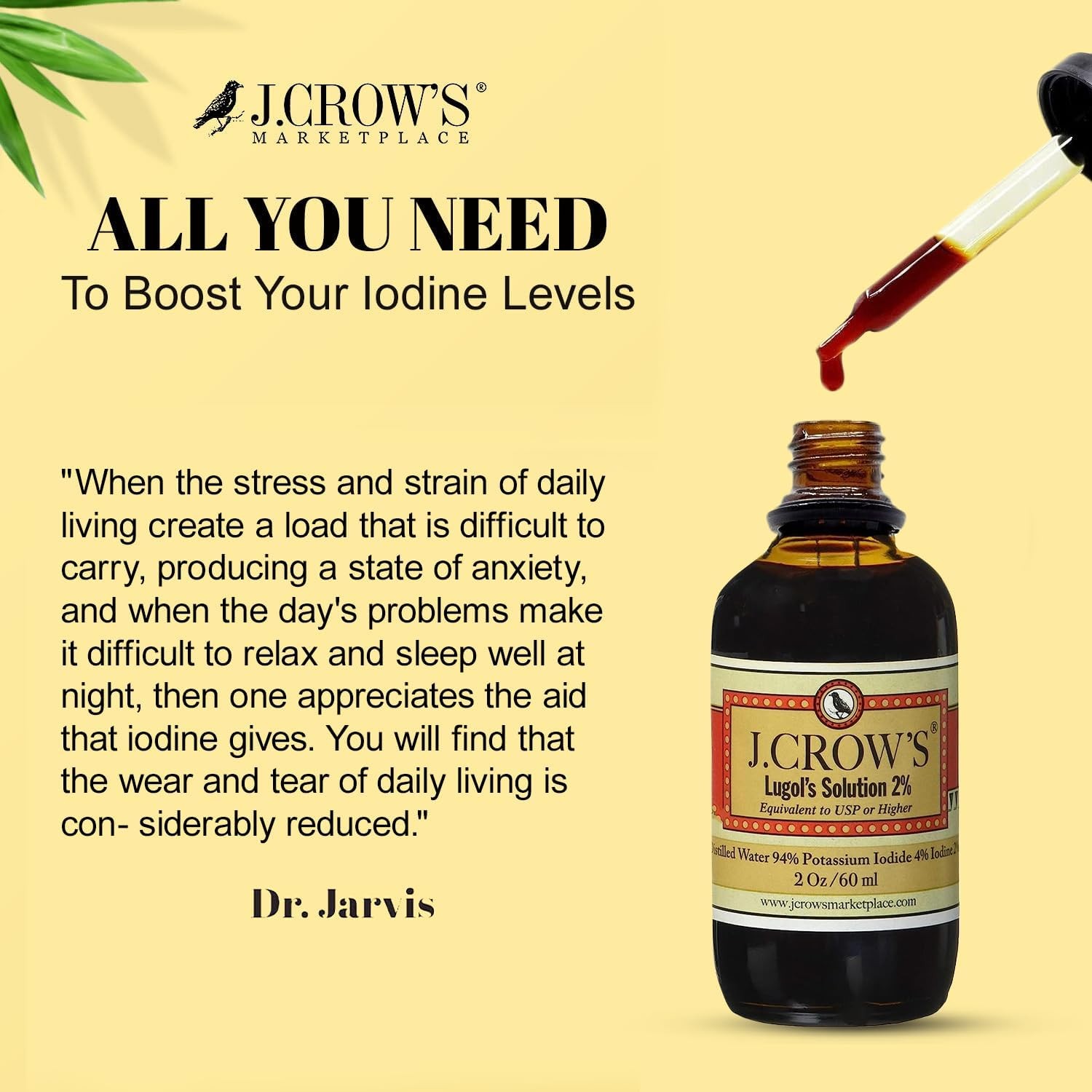 J. Crow’s Lugol’s Solution 2% – 2 fl oz