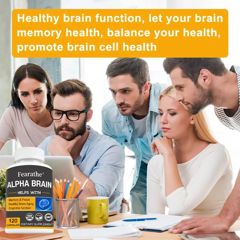 Brain Support Capsules Vitamin B6 Focus Memory & Mental Clarity Supplement