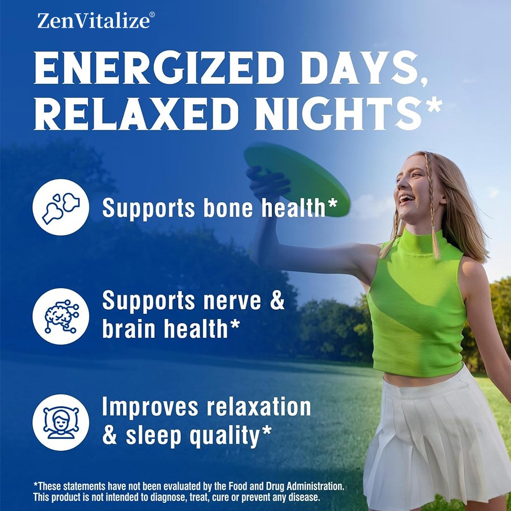 ZenVitalizet Magnesium Complex 500mg, 30/60/120 Capsules-Gluten Free and Non-GMO