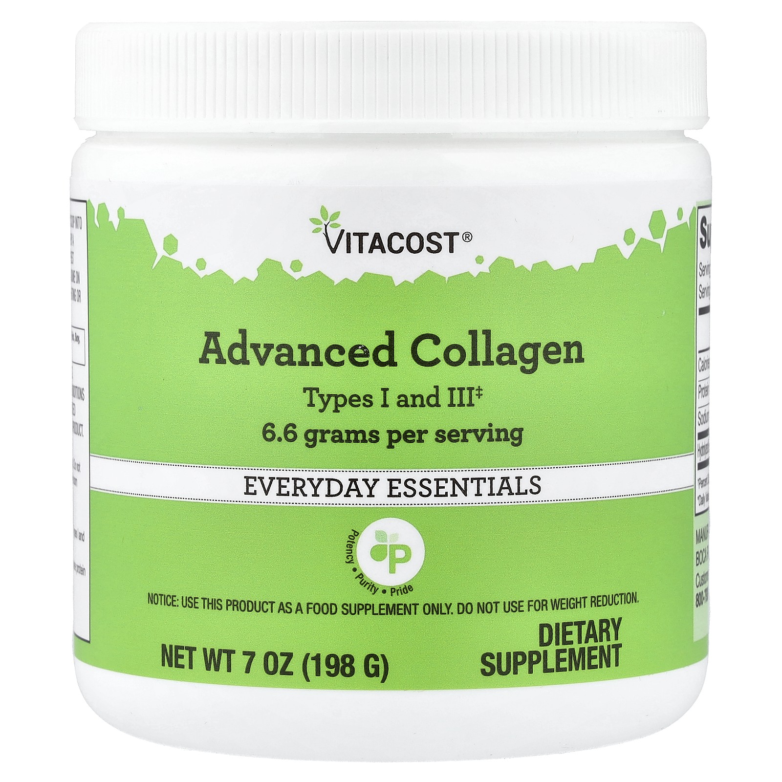 Advanced Collagen Types I and III, 7 oz (198 g)