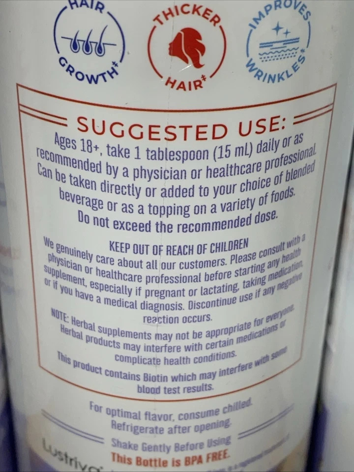 3 New Bottles Mary Ruth’s Hair Growth Max Liposomal Almond Cookie 15.22 floz Lot