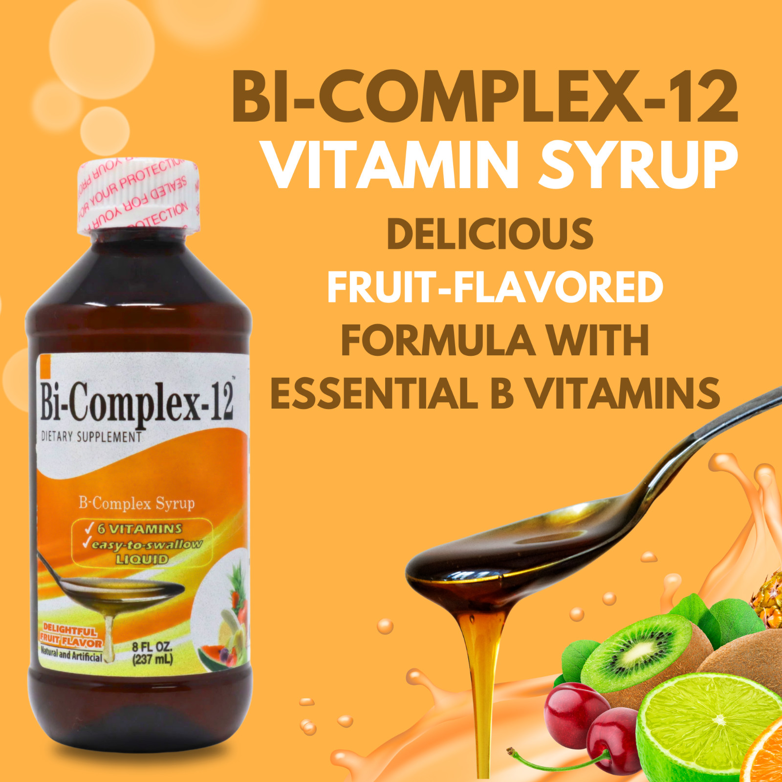 Menper Bi-Complex 12 Liquid 8 fl oz – Energy Support & Metabolism (3-Pack)