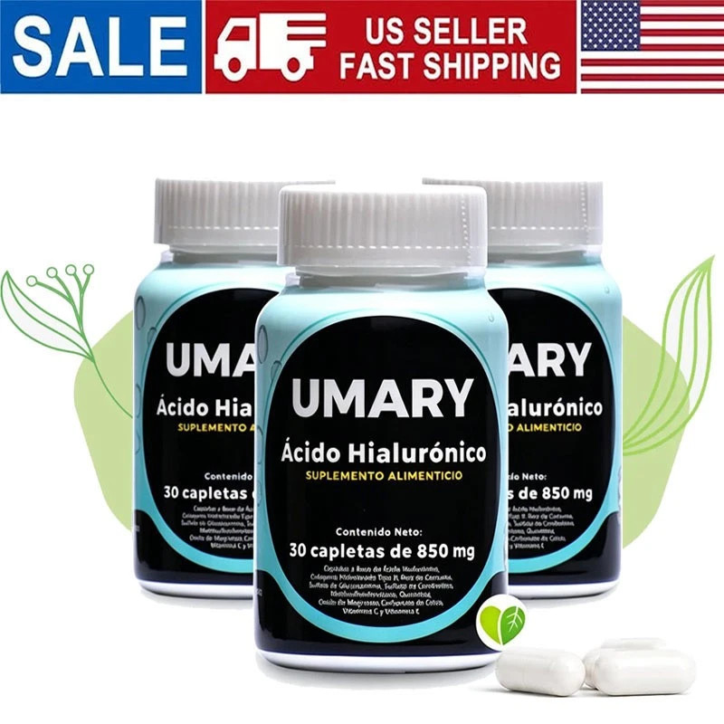 New 3 bottles Hyaluronic Acid 30 Capsules 850mg Daily Health Supplement US—