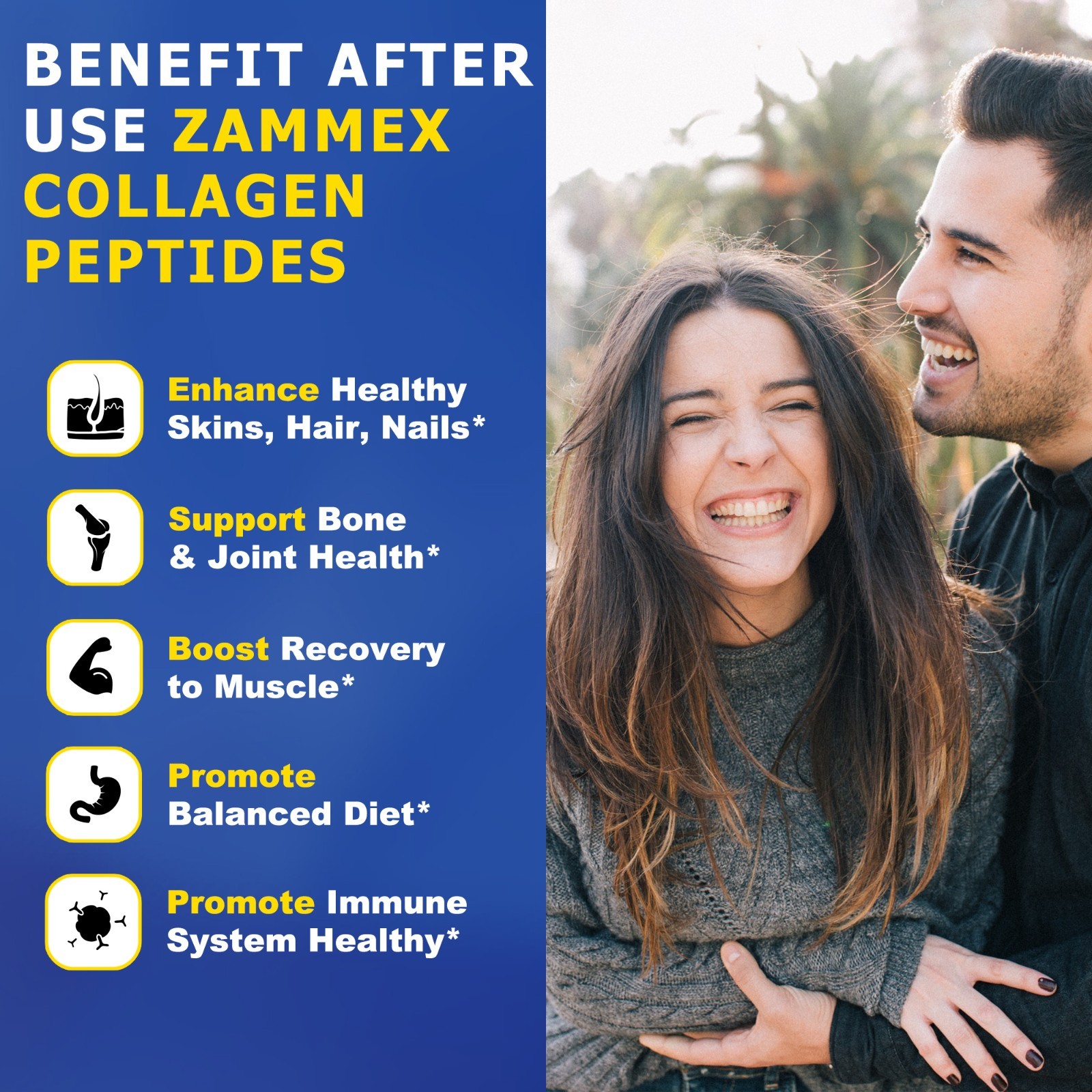 Collagen Peptides Powder Hydrolyzed Protein Unflavored Supplement 2lb-Type 1&3