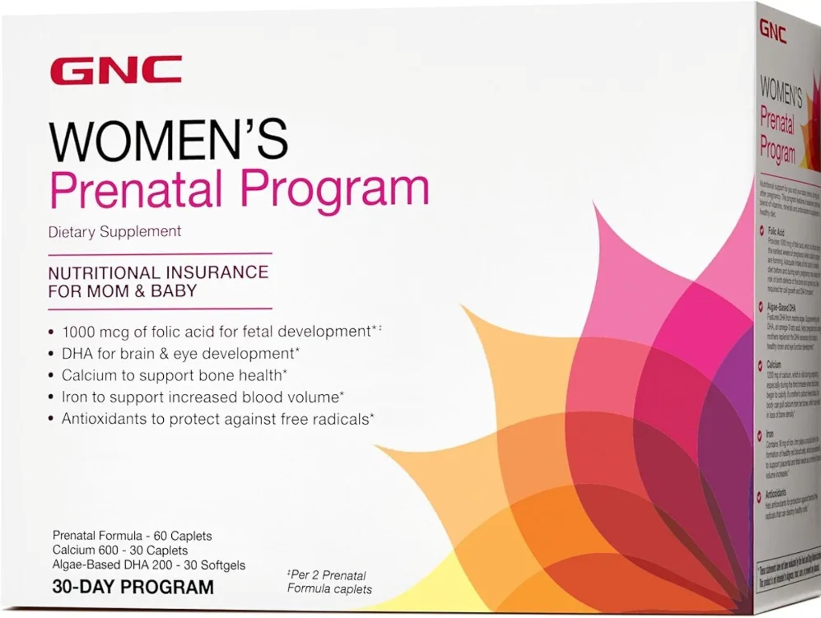 GNC Womens MULTIVITAMIN PRENATAL 30 Day PROGRAM 3 Pack ( 30 Days) BEST BY 9/26