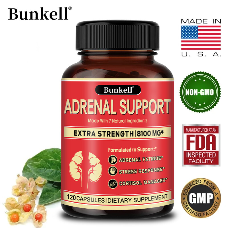 Adrenal Support Supplement – Supports Healthy Adrenal Function-30/60/120Capsules