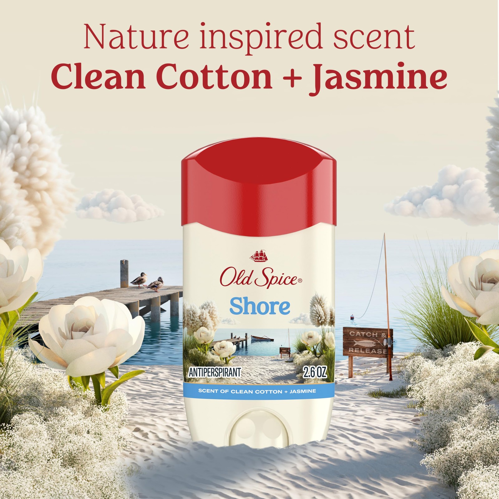 Old Spice Antiperspirant & Deodorant for Men, Shore, 2.6 Ounce (Pack of 1)