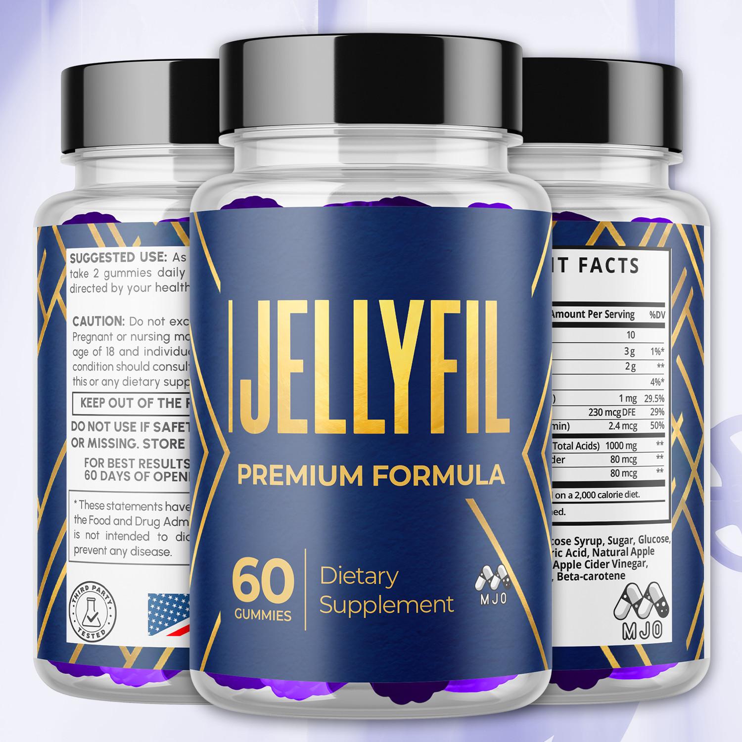 (1 Pack) Jellyfil Male Gummys Advanced Male Health Vitamin Support 60 Gummies