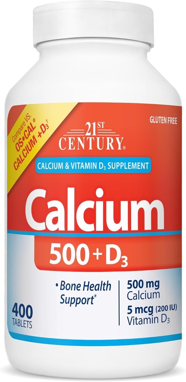 Calcium 500mg + D3 Tablets — Bone Strength Support