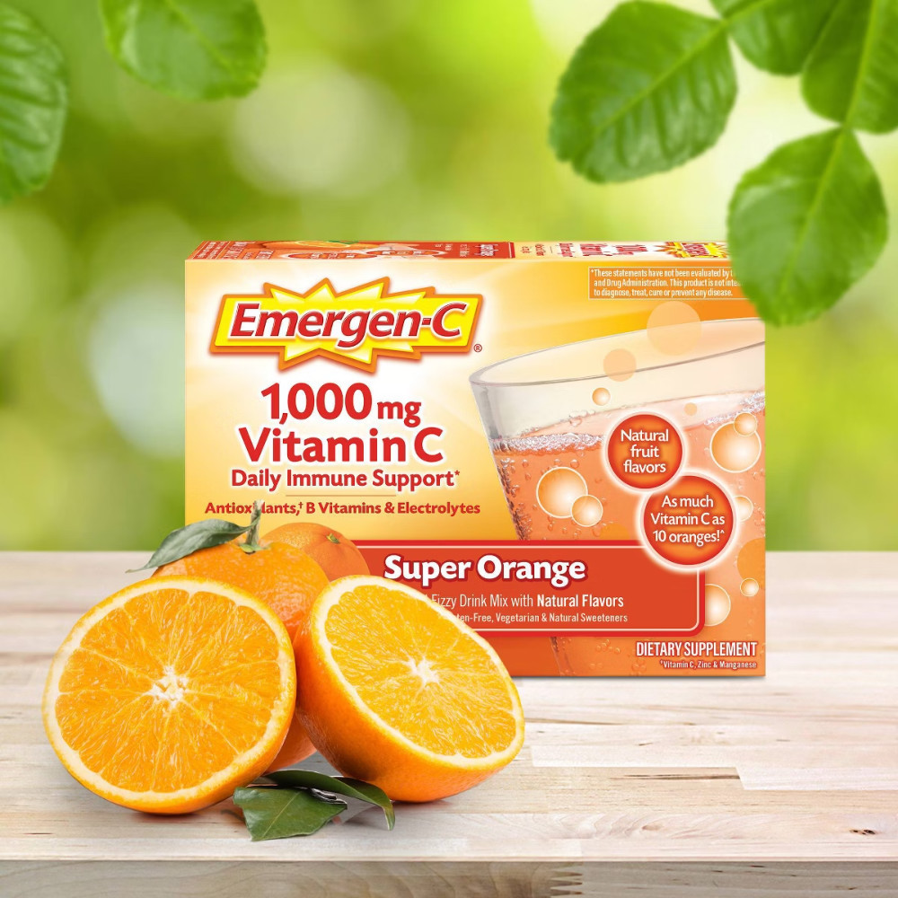 Emergen-C Vitamin C Drink Mix Packets – Super Orange