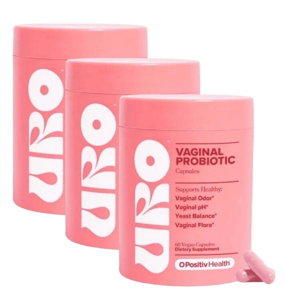 Vaginal Probiotics Packs pH Balance with Prebiotic 3x 60ct forWomen URO Positive