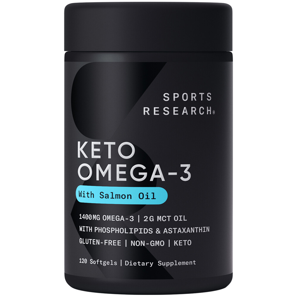 Keto Omega 1250mg 120 Softgels Fish Oil EPA DHA Astaxanthin Krill MCT Oil